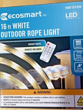 Ecosmart 16' White Outdoor Rope Light